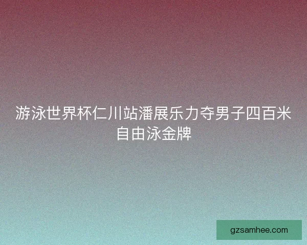 游泳世界杯仁川站潘展乐力夺男子四百米自由泳金牌