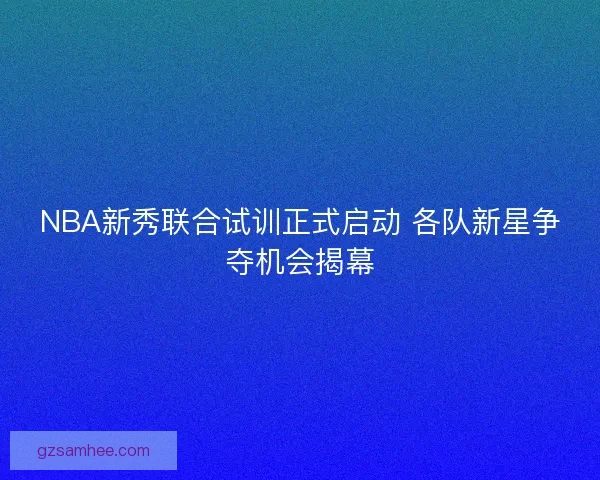 NBA新秀联合试训正式启动 各队新星争夺机会揭幕